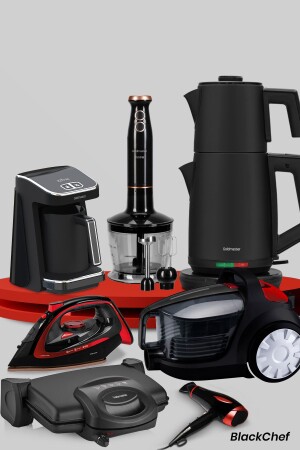 MNZ-Blackchef 32 قطعة حزمة زفاف إلكترونية مزيانة مطبخ كهربائي المعدات المعدنية مجموعة BY5731 - GoldMaster