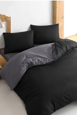 MNZ-Black-gray Reversible Double Duvet Cover Set AWCT-093 - Always