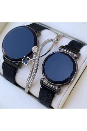 MNZ-Black-rose مضاعفة لمس المغناطيسية شريط LED ساعات المساواة زوج ساعة 00001-1 - Spectrum