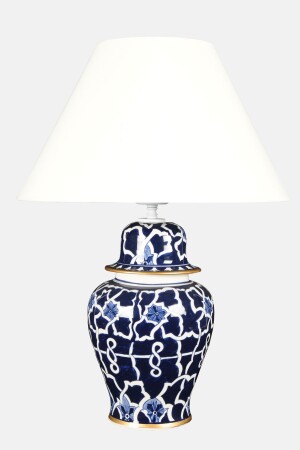 MNZ-Bleu Blanc Shah Vase Lampshade زرقاء غيلت أبيض qdecvazo005 - Qdec