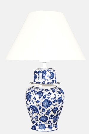 MNZ-Bleu Blanc Shah Vase Lampshade لوتس ك. أبيض qdecvazo019 - Qdec