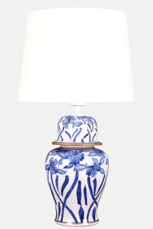 MNZ-Bleu Blanc Shah Vase Lampshade زهرية زخمية ك. أبيض qdecvazo029 - Qdec