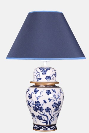 MNZ-Bleu Blanc Shah Vase Lampshade فرع الربيع الأزرق qdecvazo040 - Qdec