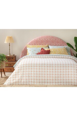 MNZ-Bloom Check طباعة واحدة Pike 150x220 سم نارنجي - English Home