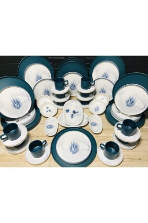 مجموعة من الفطور السحرية من طراز MNZ-Blue لـ 12 شخص، 56 قطعة السحر43 - Keramika