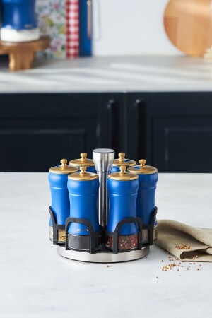 (MNZ-Blue Berry) 7 قطع زجاجية دائرة (Spice Set 153) 03.06.8990 - Karaca