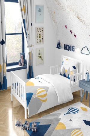 MNZ-Blue Bird Valley Mountain Patterned Duvet Cover Set TLAN-300 - Talia Home