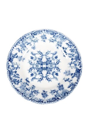 طقم خدمة من الخنزير من الحلم الأزرق من النظام (MNZ-Blue Dream Porcelain Serving Plate Set) لـ 6 أشخاص - Porselenden