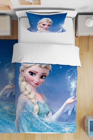MNZ-Blue Elsa نمط واحد الأطفال ملابس السرير مجموعة - Evpanya