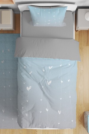 MNZ-Blue Gray Thread Capler نمط واحد ملابس الأطفال السرير مجموعة evnev00107 - Evpanya