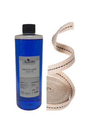 زيت مصباح MNZ-Blue Lamp زيت غير رائحة غير دخان مصباح غاز داخلي وقود 400 مل 1 متر Wick HD1842 - Kandillo