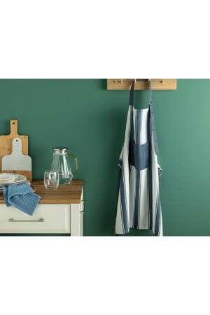 MNZ-Blue Lines مطبخ فرشاة 65x75 سم بحرية الأزرق 10035967 - English Home