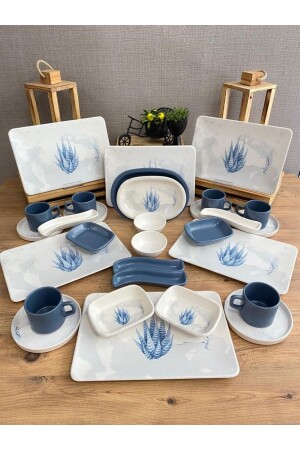 MNZ-Blue Magic 30 قطعة صراخة صراخة مجموعة 6 أشخاص 198664 dmtaks202219864 - Keramika