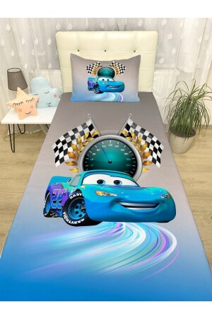 MNZ-Blue McQueen نمط غطاء السرير والوسادة evortu1565 - Evpanya