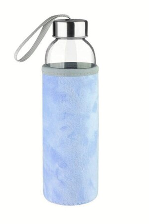 MNZ-Blue Plush غطى زجاجة ماء زجاجية فلاسكة 500 مل USNCS01 - usin