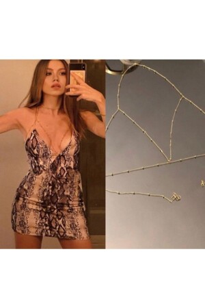 ملحقات الجسم MNZ-Body Body Chain Body Necklace Chest Accessory - Güllüs