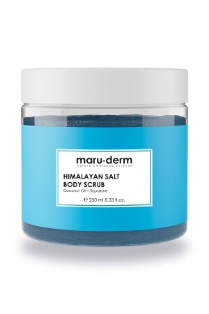 مادة MNZ-Body Scrub حملية الملح الجسم شقق النبات + زيت جوز الهند 250 مل - Maru.Derm