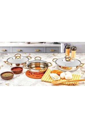 MNZ-Boğaziçi الذهبية الخبز الخبز مجموعة 6 قطع Boğaziçi 696 - SILA