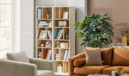 (MNZ-Bohemian) كابينة مكتبة مزدوجة - Cadde Yıldız