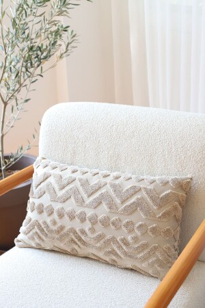 MNZ-Bohemian تصميم خاص نمط ضرب مستطيل الديكورية رمي غطاء وسادة Letta طبيعي - Hamur