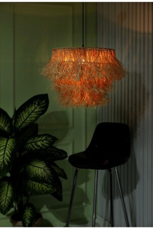 MNZ-Bohemian Natural Raffia Chandelier حجم كبير 93500 - YLMZ