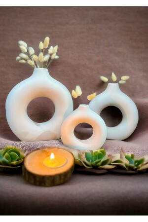 (MNZ-Bohemian Ring Vase) تصميم خاص مجموعة هدايا من 3 - Aymumi Home