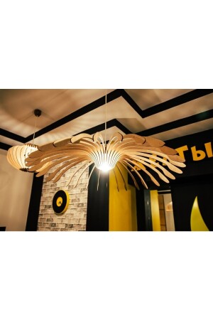 MNZ-Bohemian Rustic Retro Wooden Base Pendant Lamp غرفة المعيشة الخشبية الشنادل TYC00696207979 - Ferisa Home