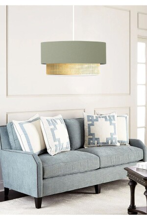 MNZ-Bohemian Series Pastel Green Fabric Pendant Lamp Chandelier الحجم الخاص Ayd-3658 AYD-3658 - HOMİNG