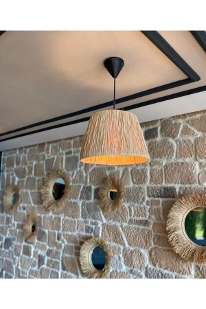 MNZ-Bohemian Wicker الحديثة رافيا شاندليير M095 - Maison Avf