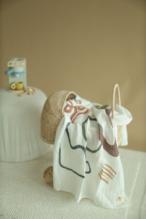 MNZ-Boho 100x80cm القطن العضوي المسلين رمية BO26 - YouBee