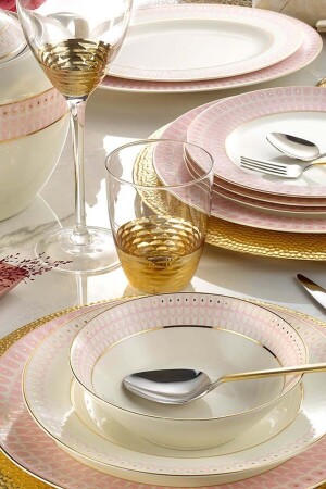 كاليبسو من الـ MNZ-Bone 62 قطعة عشاء مجموعة 12 شخص 11389 BNKL62YT430113894 - Kütahya Porselen