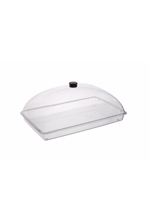 MNZ-Bora Crystal Bell Jar Angular Set Bo334 لون شفاف BO334 - Bora Plastik