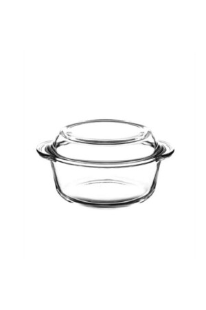 MNZ-Borcam 59023 وعاء مستدير مع غطاء زجاجي 1450cc P59023-1 - Paşabahçe