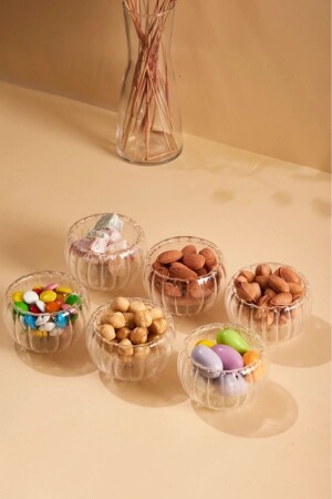 MNZ-Borosilicate مشاطرة مزدوجة الجدران 6-قطعة صوص صوص صلاة صلاة سكر صلاة خفيفة العشاء عرض صلاة - Sensoria