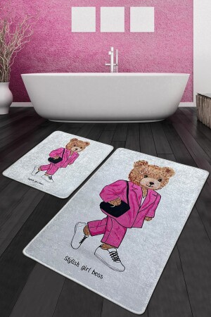 (MNZ-Boss Girl Bath Mat Djt مجموعة من 2 - Chilai Home
