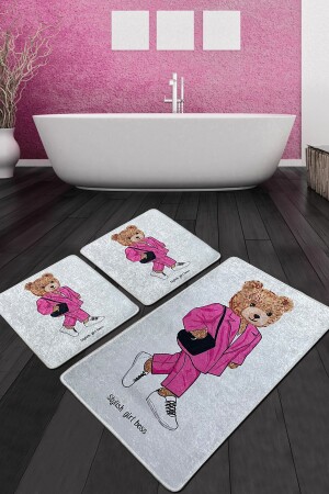 (MNZ-Boss Girl Bathroom Rug Djt) مجموعة من 3 8683264256929 - Chilai Home