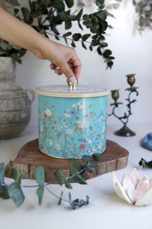 حاوية تخزين الغذاء ذات الطراز من طراز MNZ-Botanica - حاوية تخزين المعادن 17.5 سم × 15.5 سم ER146 - Evle