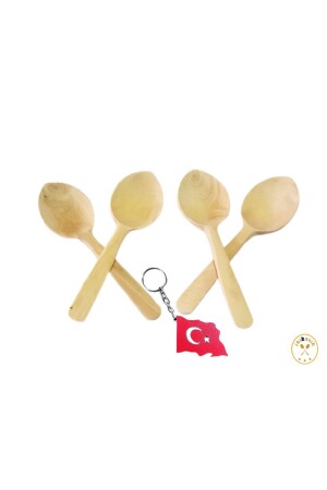 MNZ-Boxwood ملعقة لعب ورقعة الرموز، 4 قطع من ملعقة لعب OYNKŞK4 - İKİ KAŞIK