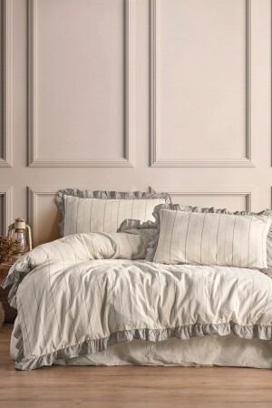 MNZ-Bragi 100% قطن حديد الرف الملوّن غطاء مزدوج غطاء غطاء مجموعة 200*220 BRGCKT - Macas Home