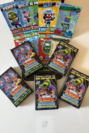 النجوم من الموسيقي (MNZ-Brawl) هولوغرام (مقاتلين لا يخسرون) 5 صناديق من 50 بطاقة لعبة - Wildpanda