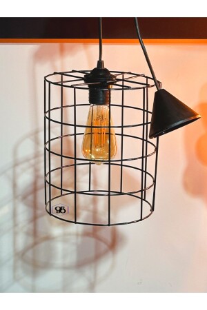 MNZ-Brohome سلنڈر شمع معدني قطر: 20 سم ارتفاع: 24 سم. مصباح معلق معدني واحد BROOAVİZE01 - BROOHOME