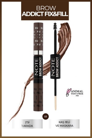 إصلاح الإدمان على الشتات من قبل MNZ-Brow وملء 03 ظل الشتات و ماسكارة 2 في 1 إصلاح إدمان EBRW - Note Cosmetics