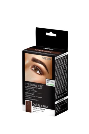 MNZ-Brow Tint رداء الشتات 15 مل (مخضراو) 3 بني طبيعي - Neva