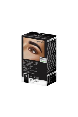 MNZ-Brow Tint Vegan Eyebrow Dye Set 1 سوداء نقية - Neva