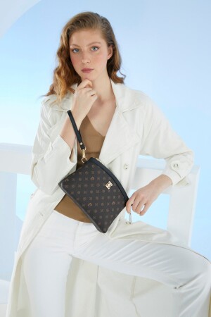 MNZ-Brownمونوغرام أسود محفظة النساء و أكياس المزج 05PO22Y1547 - Pierre Cardin