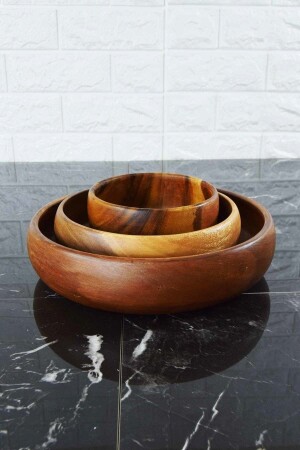 MNZ-Brown Bella 3-piece Bowl Set AHSAP16308 - SepetçiBaba