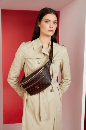 كيس الخصر للنساء من نوع MNZ-Brown Monogram 05PO22Y1542 - Pierre Cardin