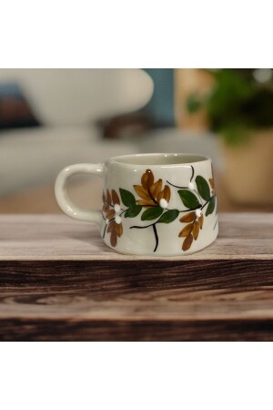 كأس كرمية من نوع MNZ-Brown Vineyard Mug - İlbay Çini Takı