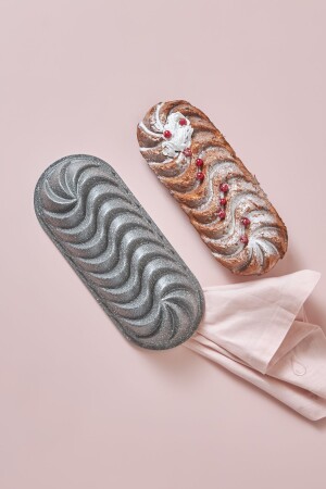 (MNZ-Bukle Baton Cake Mold Gray 600.15 01.2817) - Emsan