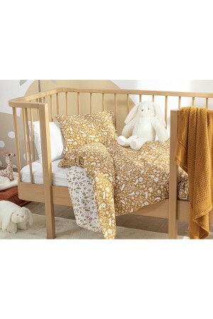 MNZ-Bunny Cotton Baby Duvet Cover Set 100x150 سم أبيض - English Home